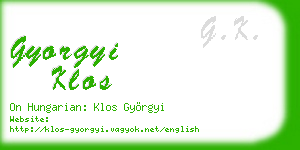 gyorgyi klos business card